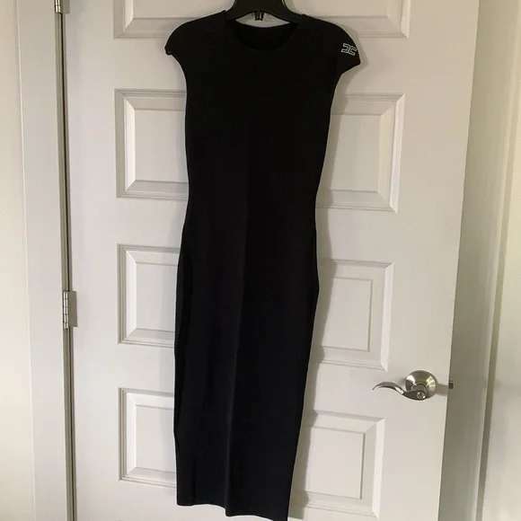 NWOT ELISABETTA FRANCHI Black Sheath Dress - Picture 2 of 14